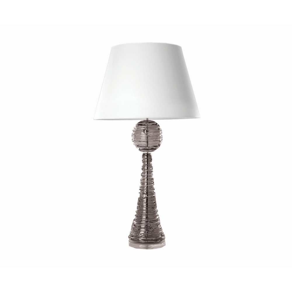 Muffy Crystal Glass Lamp by William Yeoward in Slate Grey